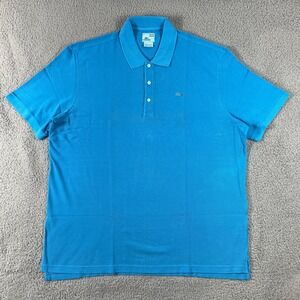 Lacoste Polo Shirt Men's US 4XL‎ (EU/3XL) Blue Vintage Washed Short Sleeve NWT